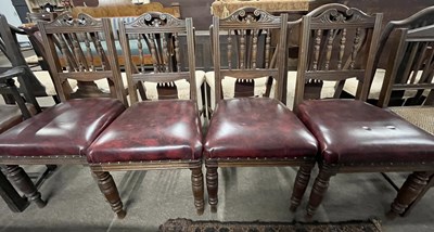 Lot 391 - A set of four late Victorian Americal walnut...