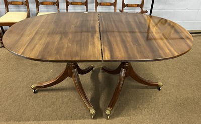 Lot 395 - A Regency Revival mahogany twin pedestal...