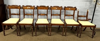Lot 396 - A set of six unusual 19th Century mahogany...
