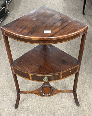 Lot 414 - A George III mahogany former corner wash stand...