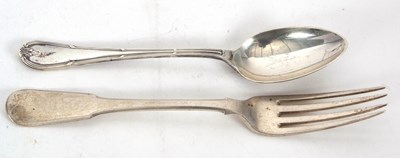 Lot 102 - Mixed Lot:  A George III silver fiddle pattern...