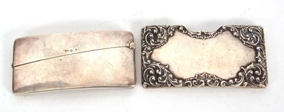 Lot 104 - Mixed Lot: Late Victorian silver card case of...