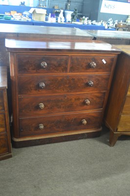 Lot 434 - A Victorian mahogany chest of two short over...