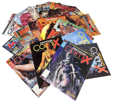 Lot 10 - ONE BOX: Various 1990s PENTHOUSE comic books...