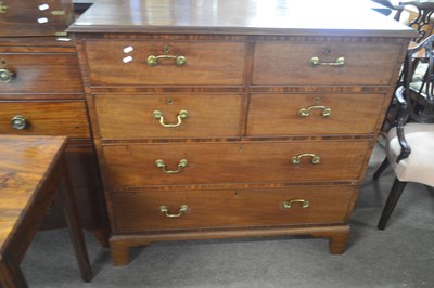 Lot 440 - A George III mahogany chest of four short over...
