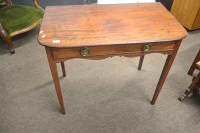 Lot 453 - 19th Century mahogany single drawer side table...