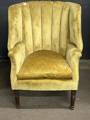 Lot 455 - A 19th Century small porters type barrel back...