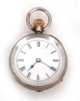 Lot 200 - A white metal fob pocket watch stamped 935 on...