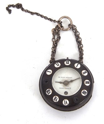 Lot 195 - An ebonised cased half Hunter pocket watch...