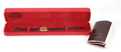 Lot 216 - A ladies Omega Deville wristwatch with box and...