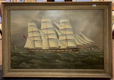 Lot 148 - British School, 19th century, Sailing ship on...
