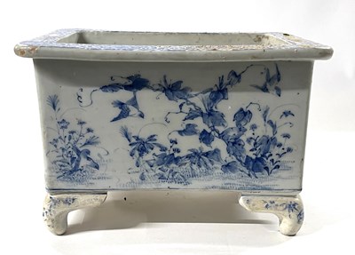 Lot 215 - A Japanese porcelain rectangular jardiniere,...