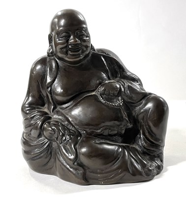 Lot 224 - A Chinese bronze figure of Buddha, 20cm high