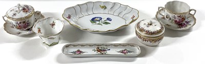 Lot 300 - Quantity of Dresden china including two small...