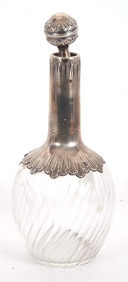 Lot 60 - A vintage white metal mounted and glass spirit...
