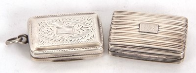 Lot 110 - Two Georgian silver vinegrettes of typical...