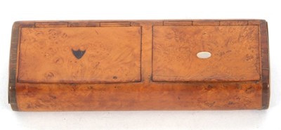 Lot 118 - An unusual 19th Century burr wood snuff box,...