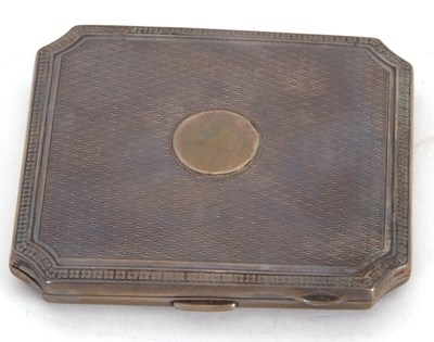 Lot 124 - An Art Deco silver cigarette case of...