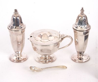 Lot 181 - A cased silver Elizabeth II condiment set of...