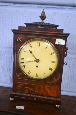 Lot 471 - A Regency bracket clock, the case with flame...