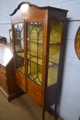 Lot 468 - An Edwardian mahogany china display cabinet of...