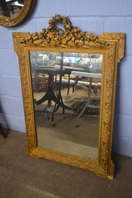 Lot 475 - A 19th Century wall mirror in a pine gilt...