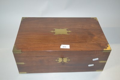 Lot 513 - A Victorian writing box of typical hinged form,...