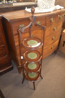 Lot 479 - A late 19th Century mahogany four tier cake...
