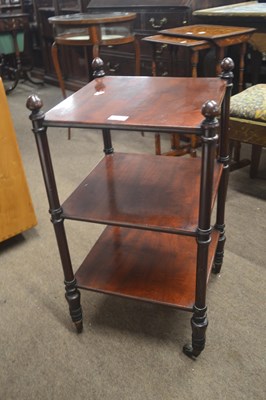 Lot 525 - An early Victorian mahogany three tier stand...