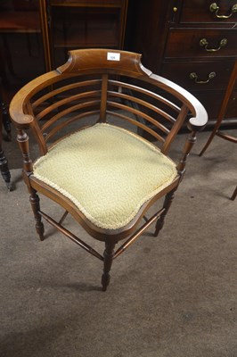 Lot 526 - An Edwardian mahogany and inlaid corner chair...