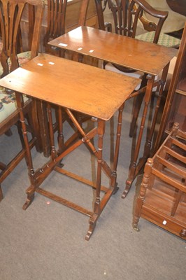 Lot 529 - Two mahogany lamp tables, possible converted...