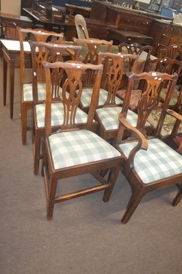 Lot 531 - A set of six Georgian elm and ash framed...