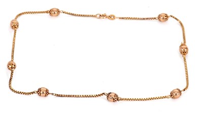 Lot 162 - A fancy link necklace, comprised of sections...