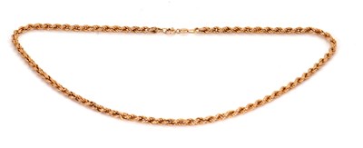 Lot 135 - A 9ct rope twist necklace, with tag with...