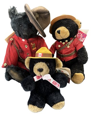 Lot 265 - Three Canadian Ranger bears, to include a...
