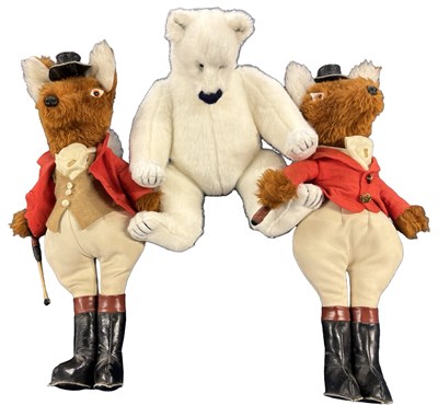 Lot 266 - Three soft toys, to include a pair of 'Fox'...