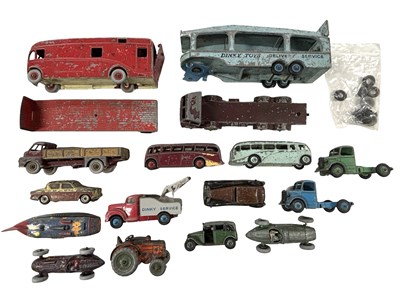 Lot 163 - A collection of various playworn Dinky toys