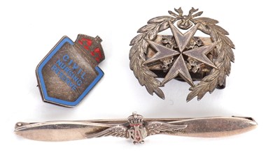 Lot 178 - A silver RAF brooch, in the shape of a...