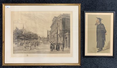 Lot 101 - After F P Barraud (1824-1900) Etching of Marlborough College by W Allingham