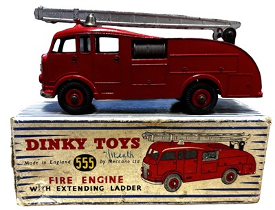 Lot 107 - A boxed Dinky 555 Fire Engine with extending...