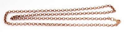 Lot 146 - A belcher link necklace, with jump ring...