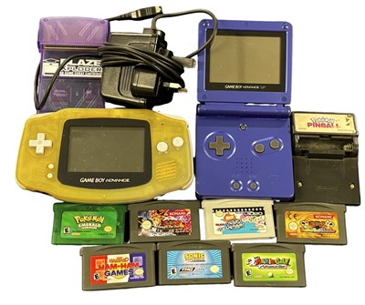 Lot 321 - A pair of Gameboy Advance handheld consoles,...