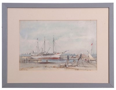 Lot 586 - Arthur E. Davies (1893-1899), Ships at...