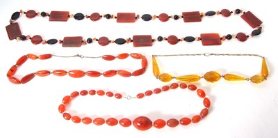 Lot 184 - A quantity of bead necklaces: to include a...