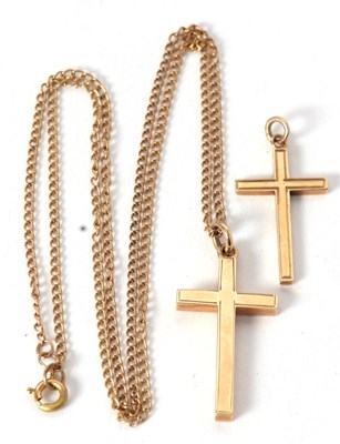 Lot 153 - A 9ct cross pendant, hallmarked Birmingham...
