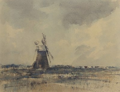 Lot 593 - Arthur E Davies (1893-1888) The Mill, Reedham,...