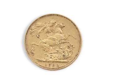 Lot 345 - A Victorian 1893 gold sovereign, 8.0g