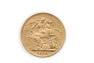 Lot 346 - A George V 1912 gold sovereign, 8.0g