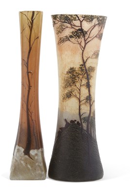 Lot 1 - Two Legras Vases One With Trees in a Snowy...