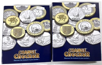 Lot 347 - Two Folders UK Coinage: Collection of 50p and 10p Coins